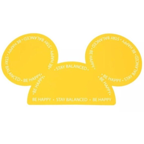 Disney Tails Mickey Mouse Ears Pet Feeding Mat for Pets Yellow New - Picture 1 of 4